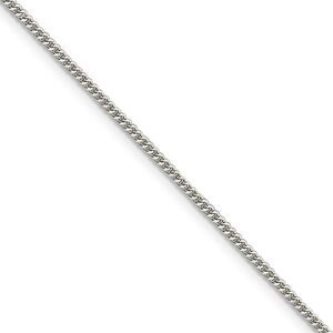 1.5mm Sterling Silver Solid Curb Chain Necklace, 24 Inch